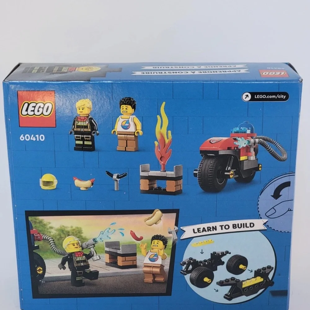 LEGO 60410 City Fire Rescue Motorcycle Firefighter Toy Playset Factory Sealed